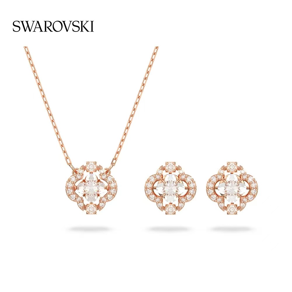【电台专属】SWAROVSKI/施华洛世奇Sparkling Dance套装跳动的心吊坠饰品锁骨链女BFAB