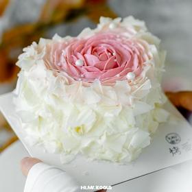 烤爱·生日蛋糕系列·粉色心形渐变玫瑰·水果奶油·聚会生日节日【仅限深圳同城配送】