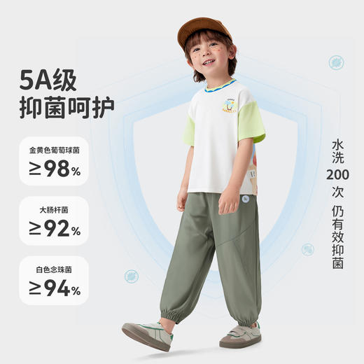 【清仓捡漏】【凉感速干防蚊】【90-140】【MQDmini】男童夏季防蚊裤束脚裤子（88%锦纶12%氨纶） 商品图3