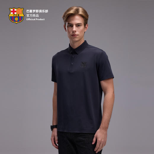 【官方正版】巴塞罗那俱乐部｜巴萨深蓝POLO衫夏季商务通勤凉感短袖 商品图3