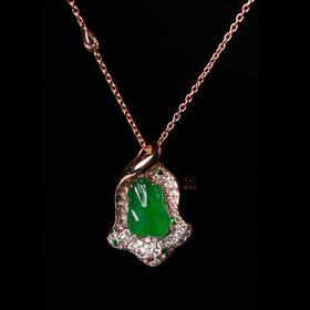 【百财】翡翠白菜项链XL12504028M