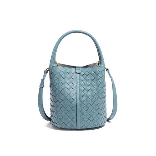 【预售3天】2025新款女包手工编织包包百搭纯色水桶包女士休闲单肩斜挎包CN1666 商品图7