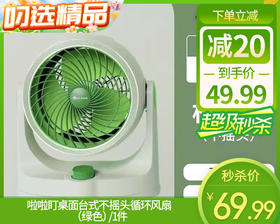啦啦盯桌面台式不摇头循环风扇（绿色）/1件补单专用