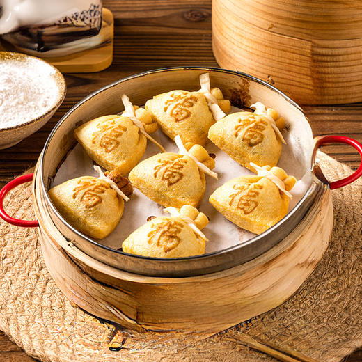五点素包子面点系列 | 馒头花卷烧麦 素糯米鸡 叉烧包小笼包 早餐主食 素福袋「五点素系列满99元包邮」 商品图4