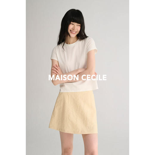 MAISON CECILE夏日四色/亚麻显比例A字内里裤衬防走光半身裙 商品图2
