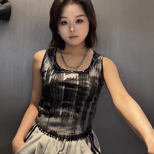 MC金属钉U领背心50327（黑）夏季152530160321 商品图0