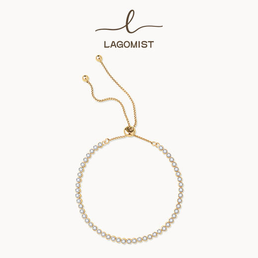 【毛晓彤&王栎鑫同款】Lagomist拿铁系列 | 金/银砂糖网球手链 商品图1