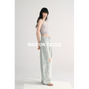 MAISON CECILE 夏日水洗破洞设计感休闲慵懒立体压线弧形牛仔裤 商品缩略图4
