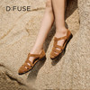 Dfuse迪芙斯2025夏季新款布洛克雕花凉鞋复古编织罗马鞋包头猪笼鞋DFD2115041 商品缩略图11