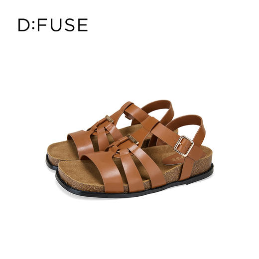 Dfuse迪芙斯2025夏季新款舒适镂空罗马凉鞋猪笼勃肯鞋女鞋DFD2115058 商品图7