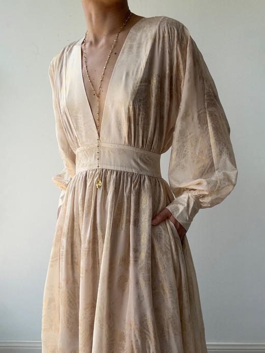 CG｜Kim Dress 深V长袖连衣裙［ 金 ] 商品图5