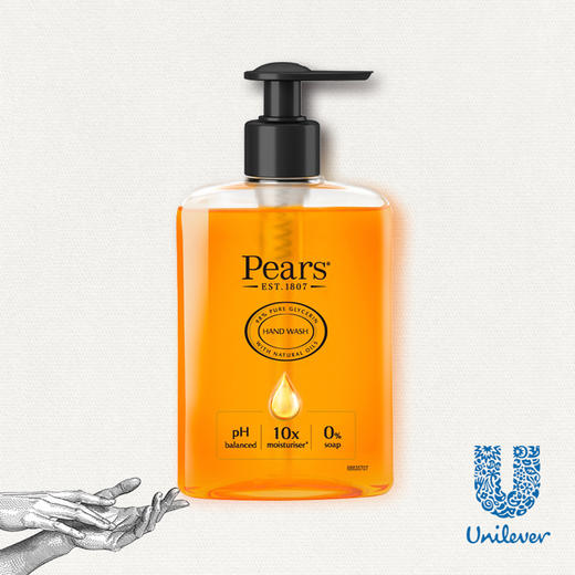 联合利华Pears梨牌洁净保湿香氛洗手精华抑菌洗手液250ml 抑菌率>99.98% 0皂基温和清洁 锁住肌肤水分 商品图4