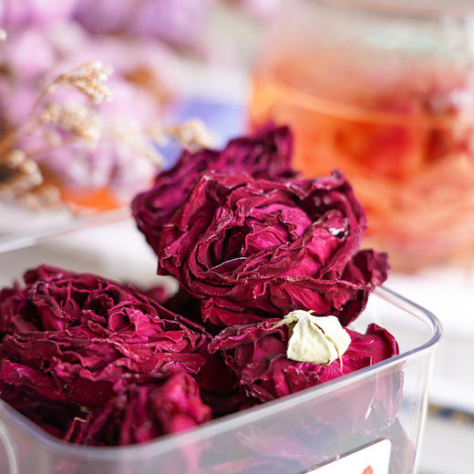 【大理榆兴】云南甄选冻干墨红玫瑰卡扣盒 花茶送礼下午茶 重瓣大朵红玫瑰干花 商品图3