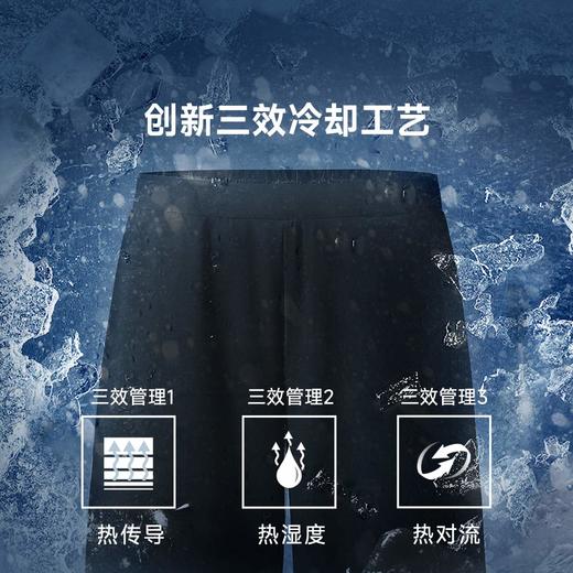 【高效吸湿速干 吸汗快 蒸发快 】素湃暴冰速干短裤BS3547  寒水石原纱凉感降温 立体多微孔 强化透气 商品图2