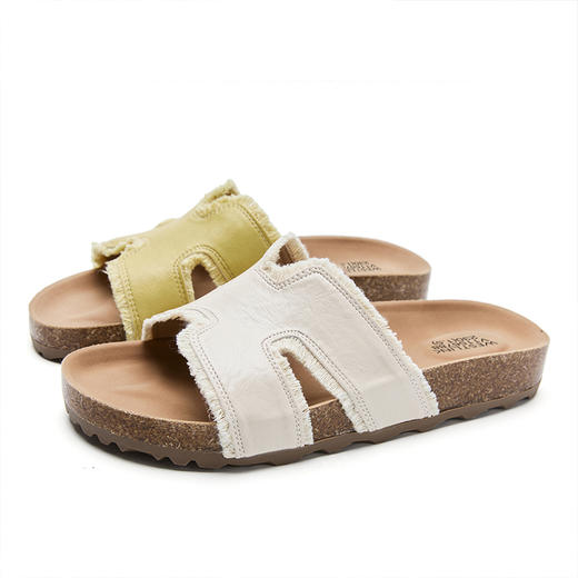 西遇平底凉拖鞋女夏季新款一脚蹬配裙子凉鞋软底外穿勃肯拖鞋V1156788 商品图4