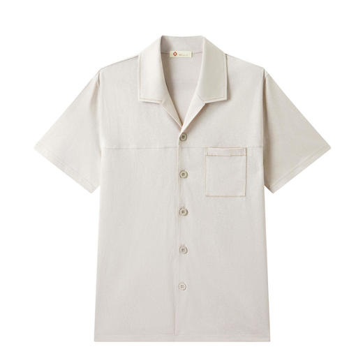 【白禾】麻感结纱圆领短袖家居套装 商品图8