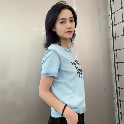 MC圆领撞色描边短袖T恤50327（蓝）夏季252130040321 商品图2