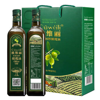 欧维丽（Ouweili）西班牙进口原油孕妇儿童特级初榨橄榄油礼盒750ml*2瓶 中秋节送礼 /粮油调味 /食用油 /橄榄油 商品图3