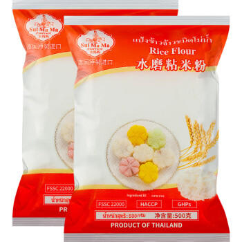 水妈妈泰国进口 水磨粘米粉（籼米粉） 大米面粉年糕米糕肠粉500g*2袋装 /粮油调味 /烘焙原料 /烘焙粉 商品图4