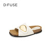 Dfuse迪芙斯2025夏季新款复古拖鞋金属扣一字带勃肯鞋凉拖女鞋DFD2110056 商品缩略图4