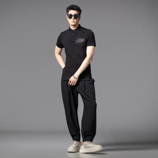 PINLI品立2025夏季新款男士短袖修身POLO衫贴布绣商务休闲体恤衫BG252112087 商品图4