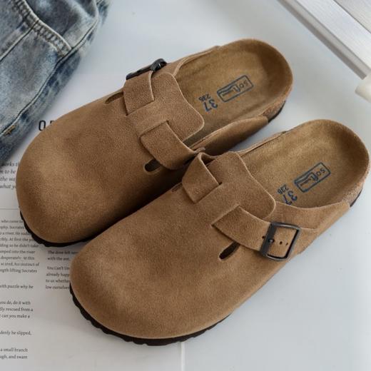 优选丨【ADNEERUGG复古勃肯半拖/全包】人体工学EVA鞋底 鞋面头层小牛皮 暴走不累脚 百搭不挑人 商品图4