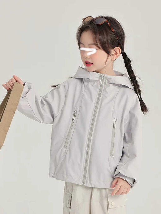 裁缝学苑TQ166连帽外套纸样儿童开衫冲锋衣上衣童装裁剪样板 商品图3