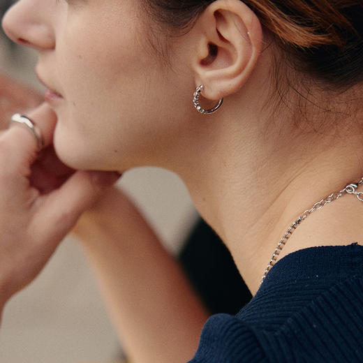 【万妮达同款】Lagomist拿铁系列 | 金/银砂糖网球耳圈 商品图5