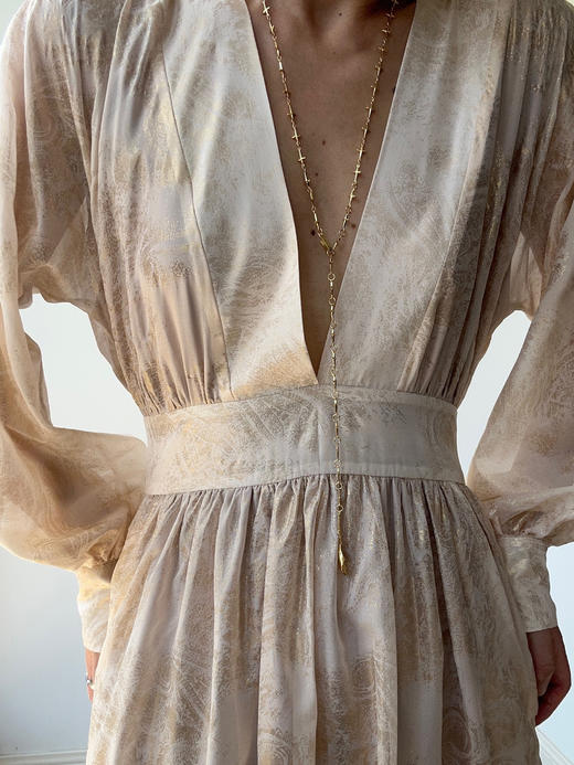 CG｜Kim Dress 深V长袖连衣裙［ 金 ] 商品图3