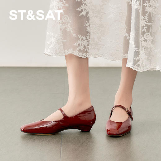 【赫本风】星期六轻奢优雅低跟玛丽珍SSD1111481 商品图3