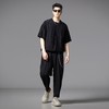 PINLI品立2025夏季新款男潮牌宽松九分裤百搭时尚黑色束脚休闲裤B252117075 商品缩略图4