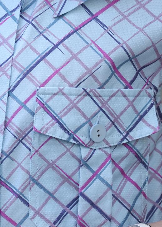 TYNVIE 肩部系带无袖工装夹克-格纹印花 商品图5