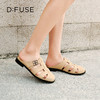 Dfuse迪芙斯2025夏季新款包头拖鞋条带镂空穆勒拖平底博肯凉拖DFD2110042 商品缩略图3