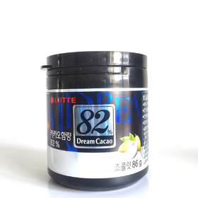 86g乐天梦巧克力82% 苦纯可可脂休闲零食