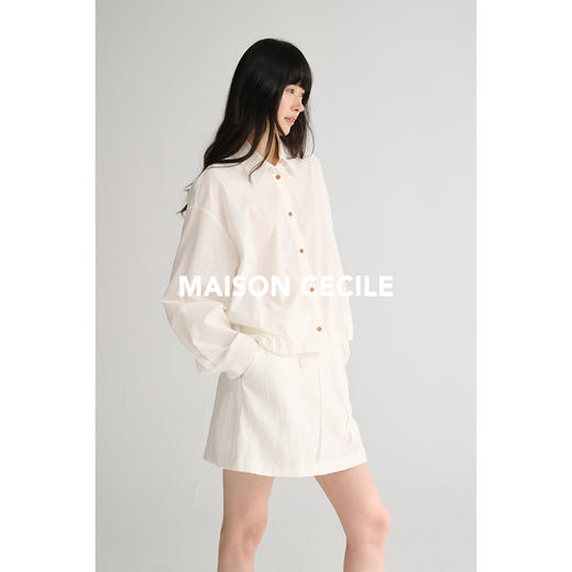 MAISON CECILE夏日四色/亚麻显比例A字内里裤衬防走光半身裙 商品图3