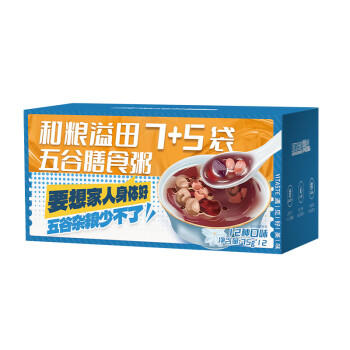 溢田【黑龙江产地】7+5袋五谷膳食 早餐粥米 75g*12包 源头直发包邮 /粮油调味 /杂粮 /复合粥米 商品图2