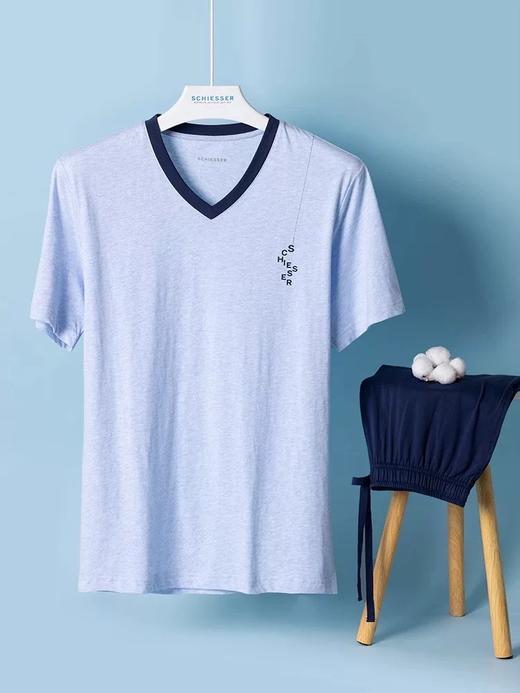 【纯棉V领】SCHIESSSER德国舒雅男士V领时尚家居套装39/24671H 商品图3