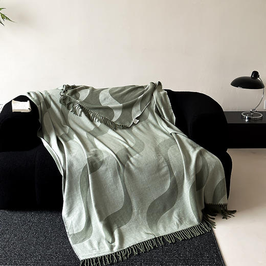 自然醒百搭时尚沙发毯样板间搭毯床尾毯航空流苏毯卧室披肩毯办公室午睡毯轻奢高级感百搭盖毯MT 商品图11