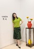 绿色印花桑蚕丝半裙 商品缩略图0