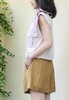 TYNVIE 芥末棕色围巾系带高腰短裤 商品缩略图7