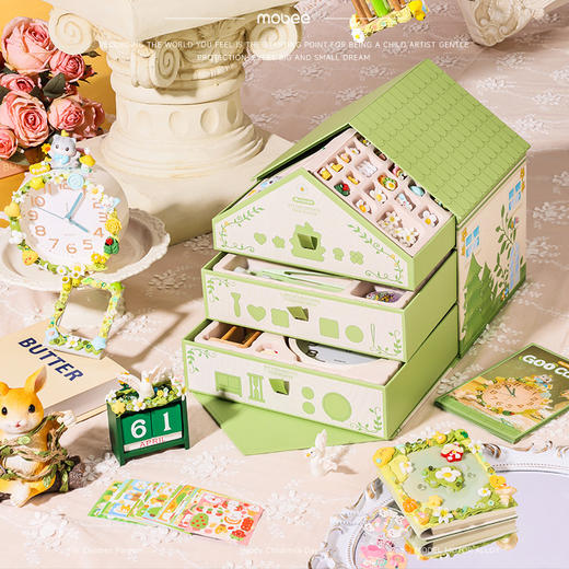 【藤屋童趣 咕卡礼盒礼盒】mobee时光藤屋咕卡套装玩具 奶油胶小房子礼盒 商品图2
