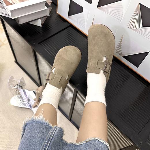 优选丨【ADNEERUGG复古勃肯半拖/全包】人体工学EVA鞋底 鞋面头层小牛皮 暴走不累脚 百搭不挑人 商品图10