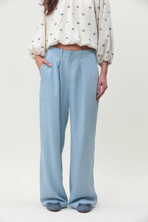 Ginette Garde  ANGELE衬衫 / GABRIEL阔腿裤-浅牛仔蓝 商品图6