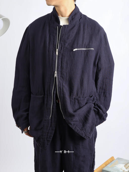 Undercover | 深蓝纹理拉链夹克 商品图0