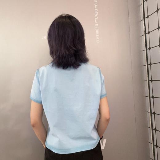 MC圆领撞色描边短袖T恤50327（蓝）夏季252130040321 商品图1