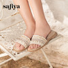 预售7天|Safiya/索菲娅2025小香风露趾外穿仙女珍珠休闲百搭软底一字拖SFD2110352 商品缩略图4