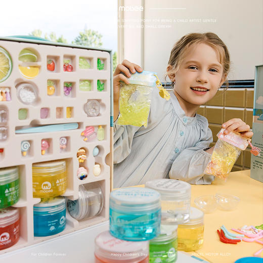 【超解压的史莱姆捏捏乐】Mobee史莱姆捏捏乐DIY解压玩具 儿童节礼品6岁 儿童生日礼物 每个孩子都是艺术家 商品图3