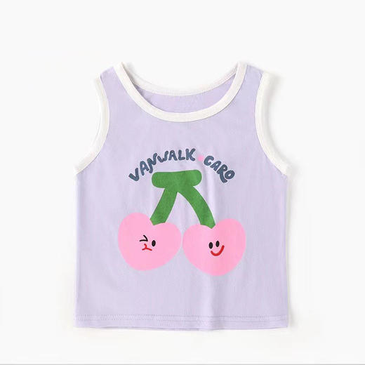 【19.9/2件】女童背心纯棉a类90-140儿童背心宝宝夏季休闲无袖t恤夏装女童上衣亲肤聚 商品图1