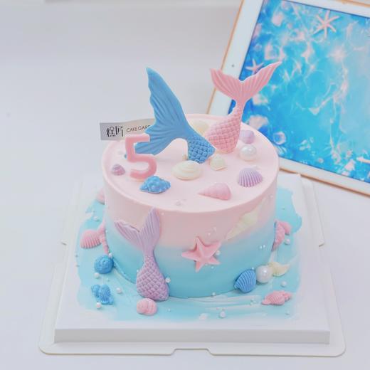 蓝粉色海洋主题鱼尾蛋糕 商品图4
