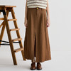 谜底半身裙女2025夏季新品通勤简约高开叉宽松A型长半裙252MB0538 商品缩略图0